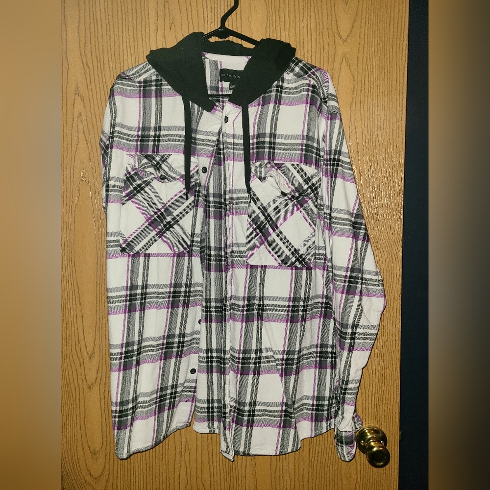 Mens L no boundries button up shacket